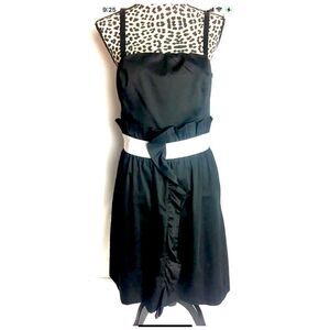 MOSCHINO Love Mod Black & White Sheath Dress Women Size 10 Medium NWT